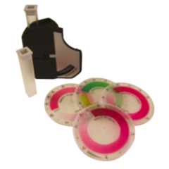 Wagtech Comparator Block with Wheels Visual Testing Kit